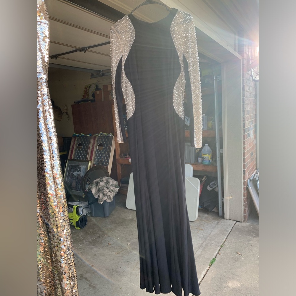 Xscape size 14 black Jersey knit formal